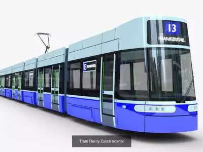 Solaris Urbino and Alstom Flexity 3D Model Pack