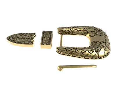 Antique Art Deco Belt Buckle 3D print model