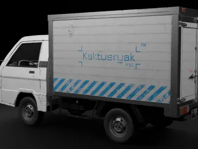 Mitsubishi L300 Mobil Box Low-poly 3D model