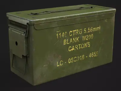  Ammo box 4A Low-poly 3D model