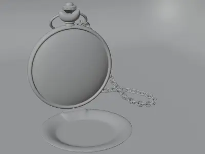 Antique golden Pocket Watch 3D model