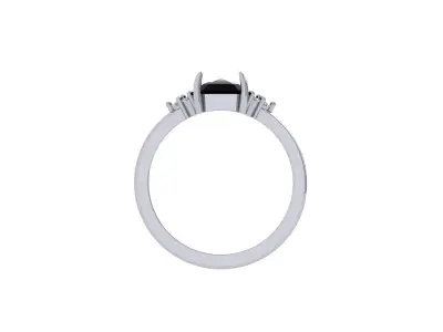 Emerald Radiant Ring 3D print model 4