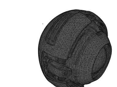 Cybernetic Eye Implant Titanium 3D model