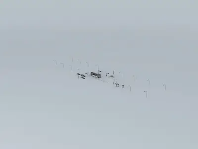 Tram area Free 3D model