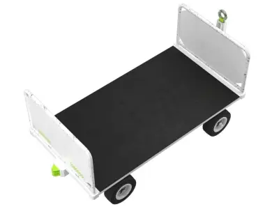 Baggage Cart 1 Lowpoly Low-poly 3D model