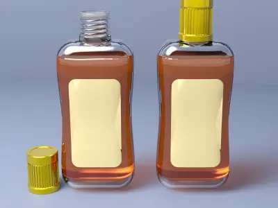 Plastic Bottle with Twist Cap  Realistic 3D Model 3D model