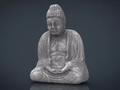 Buddah 1 buddha statue Low-poly 3D model