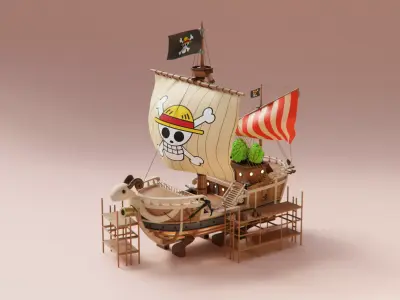 One Piece Going Merry Grand Ship 3D model