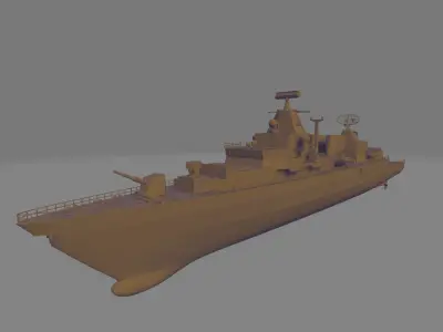 German battleship FGS F123  3D print model