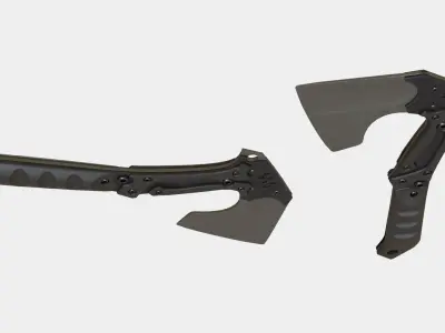 Axe Tactical War Military Weapon Army Cut 3D model