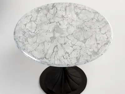 20th C Chrysanthemum Brasserie Table 3D model