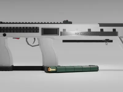 Sci-Fi sub-machine gun model Free low-poly 3D model