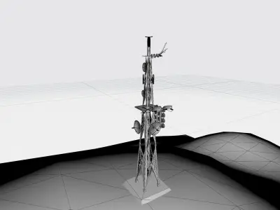 SignalTower Low-poly 3D model