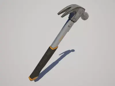  Industrial Claw Hammer Gameready Low-poly 3D model