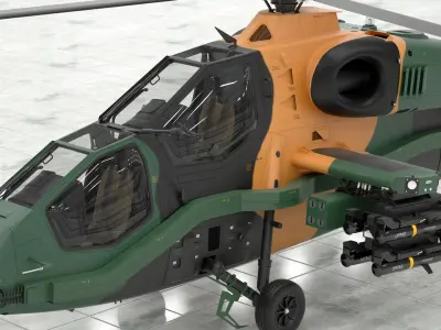  Green T129 ATAK Helicopter 