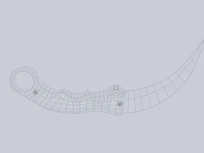 Combat karambit Low-poly 3D model