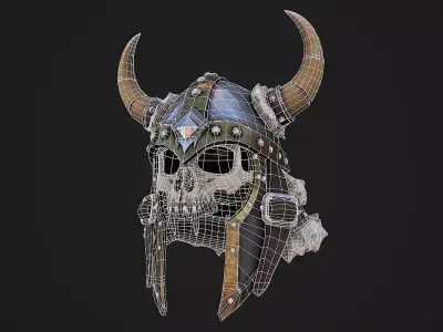 Fantasy Helmet 3D model Low-poly 3D model