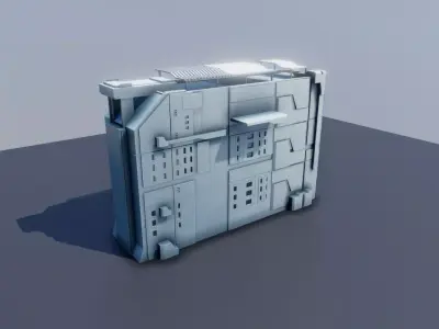 free sci-fi building Free 3D model buy