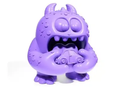 Devouring monster Toy 3D print model