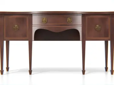 Antique Wooden Console Table Low-poly 3D model