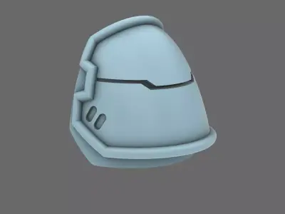 Space Knights V4 Savage Plain Shoulder Pads Type A 3D print model