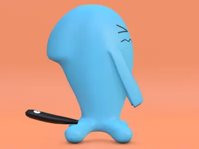 Wobbuffet toy fish 3D model