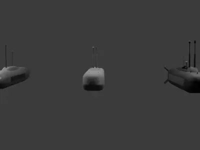 Next-Generation ROK Unmanned Submarine Low-poly 3D model