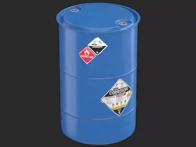 Industrial Acid Barrel  3D model