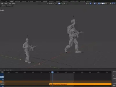 Bodyguard with gun Free 3D model