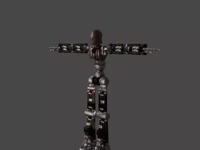 Combat robot from another world Free low-poly 3D model