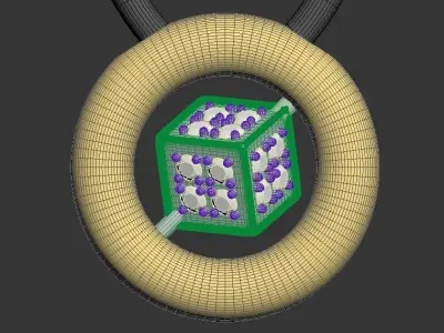 110211 P Pendant with movable cube and gems 3D print model