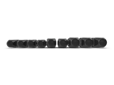 9pc Metric Hard Grip Nut Driver Set 5 13mm Low-poly 3D model