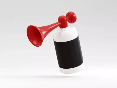 Air Horn Low-poly 3D model