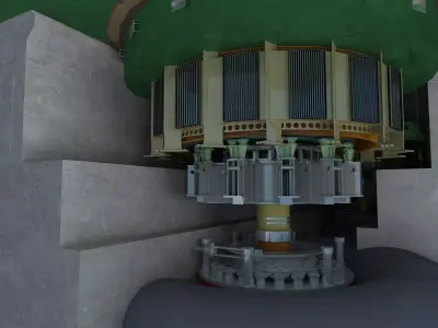 Hydroelectric Generation  Hydroelectric Power  3D model