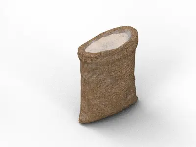4 Flour Sacks Low-poly 3D model