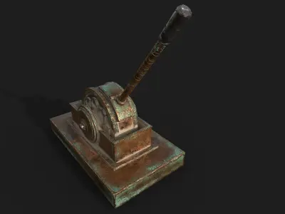Game Ready Lever  Low-poly 3D model