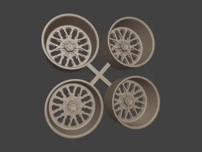 Fuel Forged FF45 wheel 3D print model