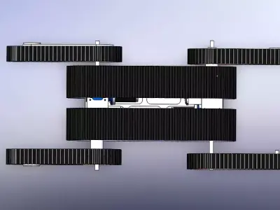 Four-Track Crawler Mobile Chassis 3D model
