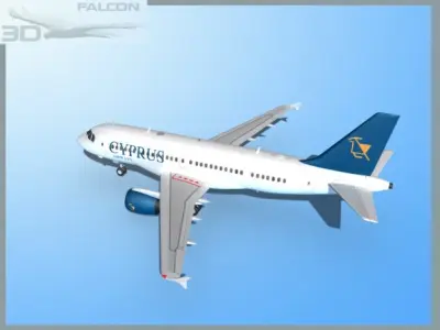 Falcon3D A319 Cyprus 3D model