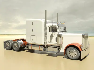 379 Conventional Semi Truck 3D model