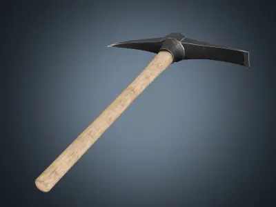 Pickaxe PBR Game Ready Low-poly 3D model