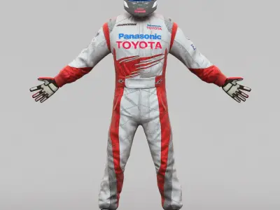 Racing Driver Toyota 3D model
