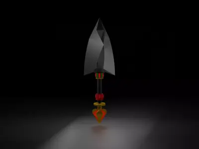kunai Low-poly 3D model 4