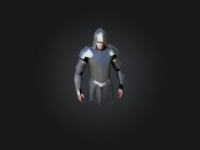 Chainmail Armor Low-poly 3D model