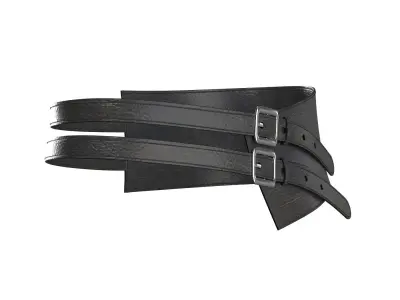 2 Lines Leather Belt 3D model