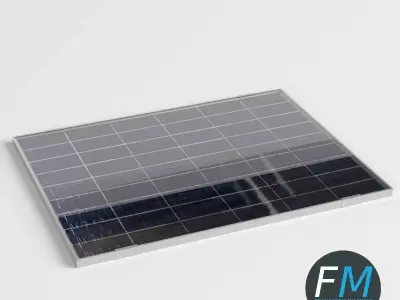 Solar panel module Low-poly 3D model