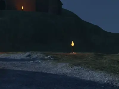 Mystical Village At Dusk 3D model
