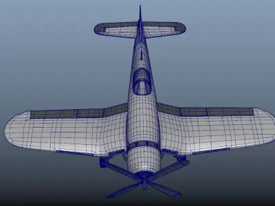 Vought F4U Corsair Low-poly 3D model purchase