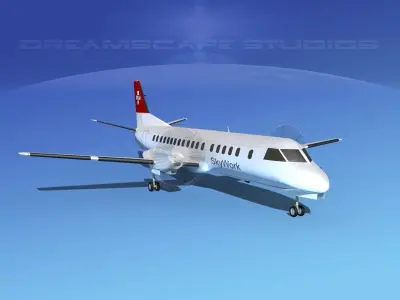 SAAB 2000 SkyWork 3D model