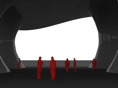 Organic Pavilion Structure 3D model
